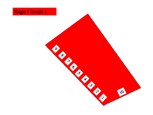 Pompeii Regio I(1) Insula 1. Plan of entrances 1 to 10